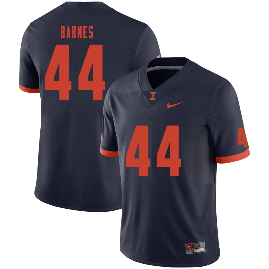 Men #44 Tarique Barnes Illinois Fighting Illini College Football Jerseys Sale-Navy